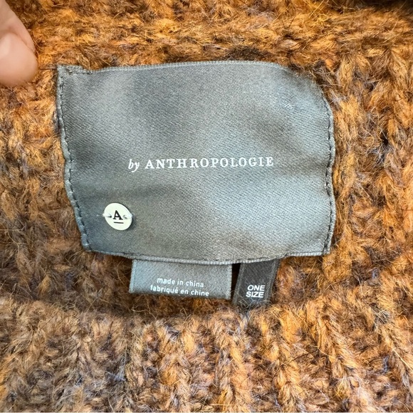 Anthropologie Knit Boho Fringe Poncho - Picture 8 of 10